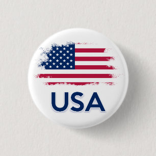 Badge Rond 2,50 Cm Drapeau américain