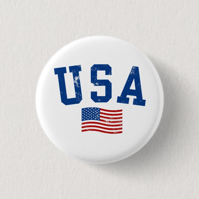 Badge Rond 2,50 Cm Drapeau américain 4 juillet patriotique (Devant)