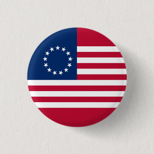 Badge Rond 2,50 Cm Drapeau américain Betsy Ross