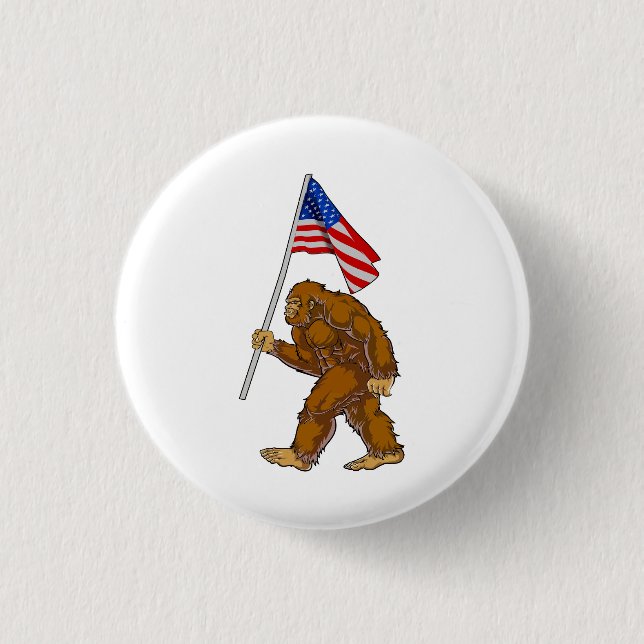 Badge Rond 2,50 Cm Drapeau américain Bigfoot (Devant)