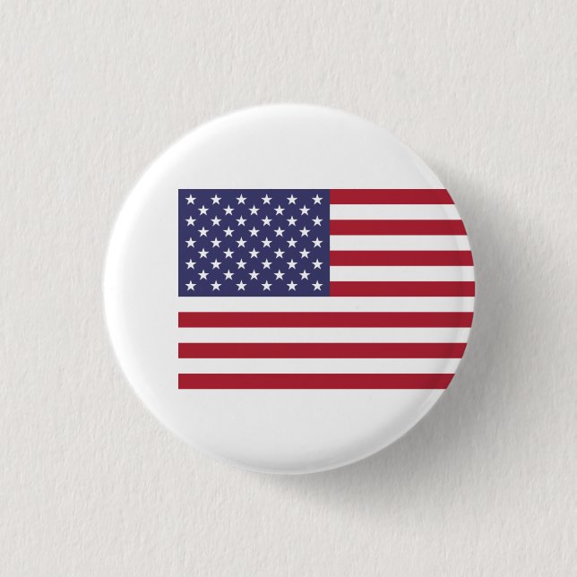 Badge Rond 2,50 Cm Drapeau américain, Drapeau des États-Unis (Devant)
