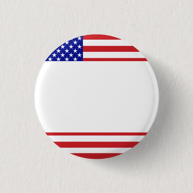 Badge Rond 2,50 Cm Drapeau américain - Écrivez votre propre texte (Devant)
