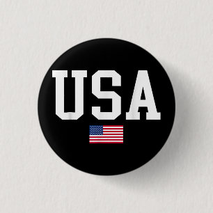 Badge Rond 2,50 Cm Drapeau Américain Patriotique USA Pour Hommes Femm