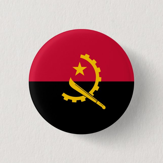 Badge Rond 2,50 Cm Drapeau angolais, Drapeau de l'Angola (Devant)