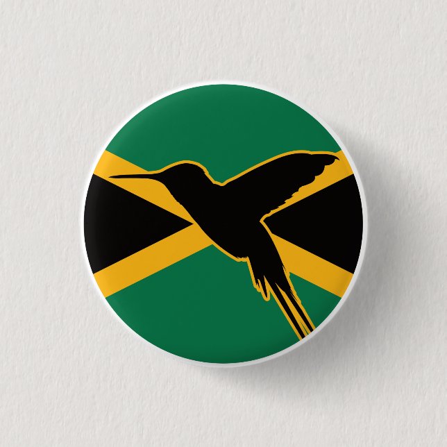 Badge Rond 2,50 Cm Drapeau animal national jamaïcain (Devant)