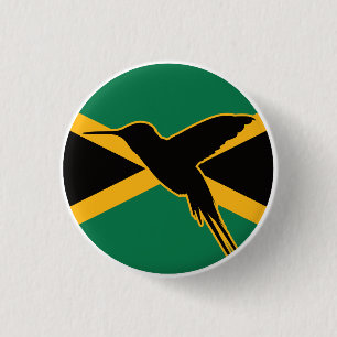 Badge Rond 2,50 Cm Drapeau animal national jamaïcain
