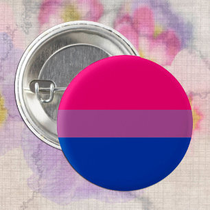Badge Rond 2,50 Cm Drapeau bisexuel et communauté de fierté / drape