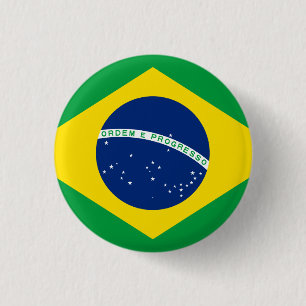 Badge Rond 2,50 Cm Drapeau brésilien