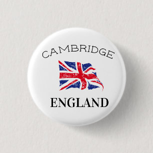 Badge Rond 2,50 Cm Drapeau britannique de Cambridge Angleterre