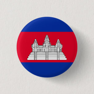 Badge Rond 2,50 Cm Drapeau cambodgien, Drapeau du Cambodge