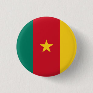 Badge Rond 2,50 Cm Drapeau camerounais, Drapeau du Cameroun