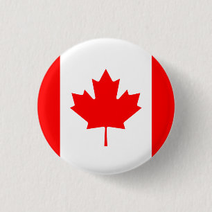 Badge Rond 2,50 Cm Drapeau canadien