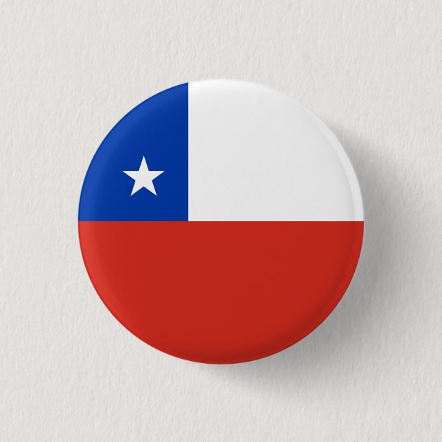 Badge Rond 2,50 Cm Drapeau chilien, Drapeau du Chili (Devant)