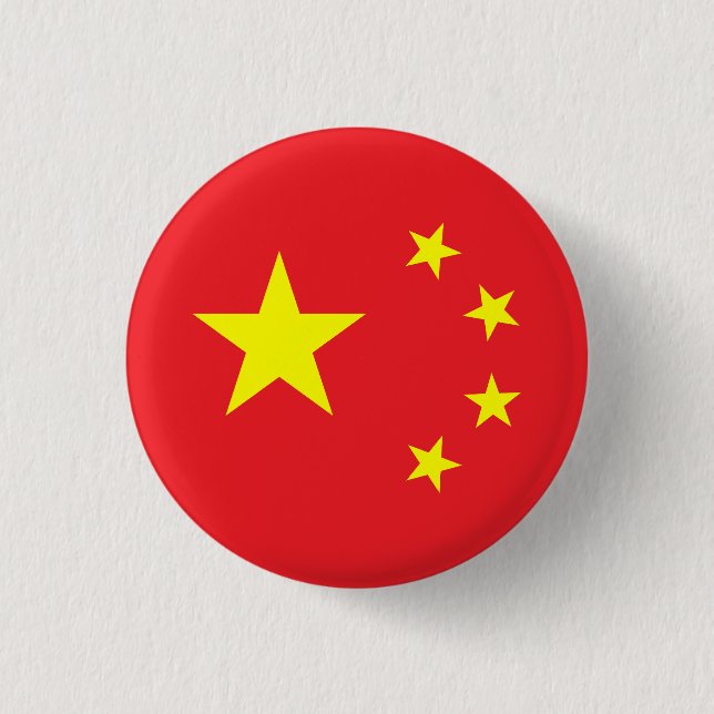 Badge Rond 2,50 Cm Drapeau chinois (Devant)