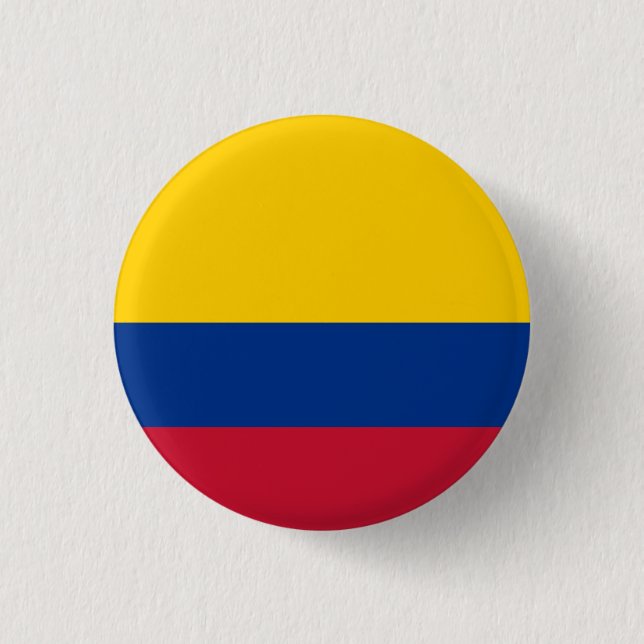 Badge Rond 2,50 Cm Drapeau Colombie (Devant)