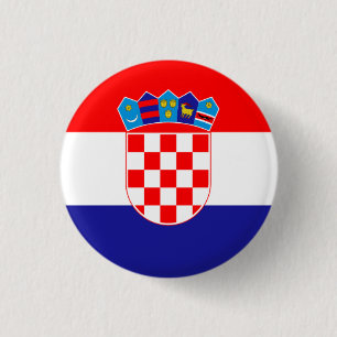 Badge Rond 2,50 Cm Drapeau croate, Drapeau de Croatie