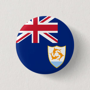 Badge Rond 2,50 Cm Drapeau d'Anguilla