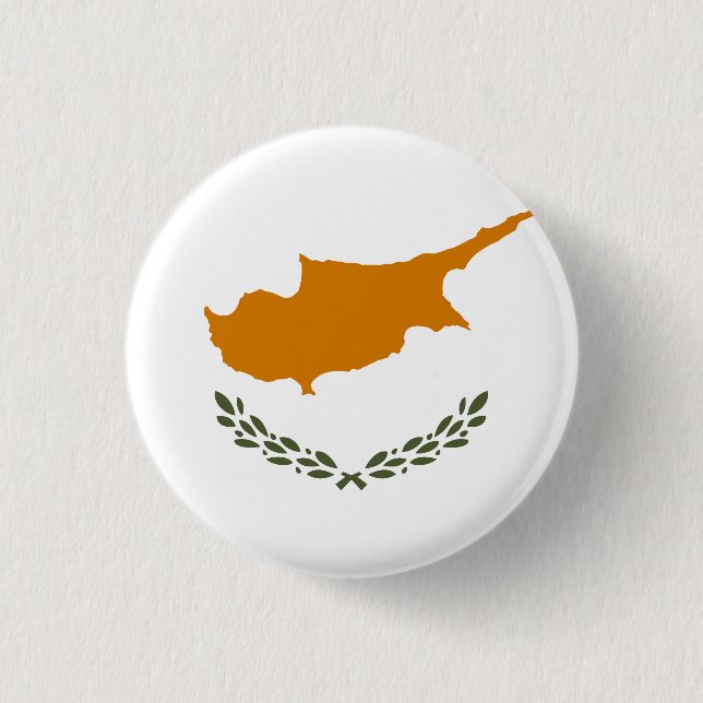 Badge Rond 2,50 Cm Drapeau de Chypre (Devant)