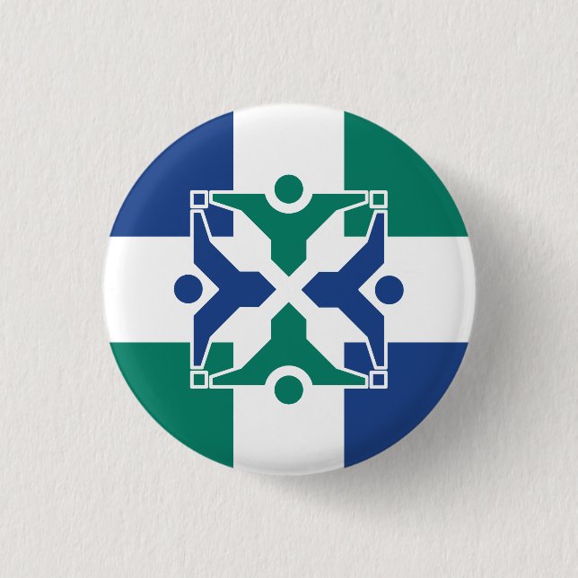 Badge Rond 2,50 Cm Drapeau de Columbia, Missouri (Devant)