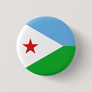 Badge Rond 2,50 Cm Drapeau de Djibouti