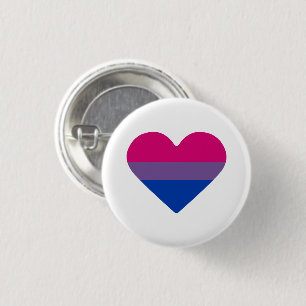 Badge Rond 2,50 Cm Drapeau de fierté bisexuel cœur