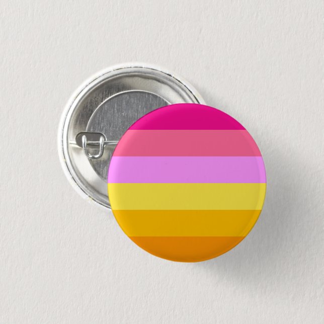 Badge Rond 2,50 Cm Drapeau de fierté lesbienne (Aube) (Devant & derrière)