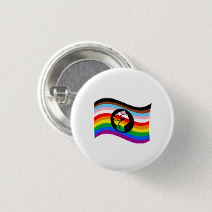 Badge Rond 2,50 Cm Drapeau de fierté QPOC agité