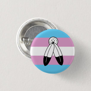 Badge Rond 2,50 Cm Drapeau de fierté trans bispirituel