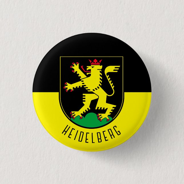 Badge Rond 2,50 Cm Drapeau de Heidelberg - ALLEMAGNE (Devant)
