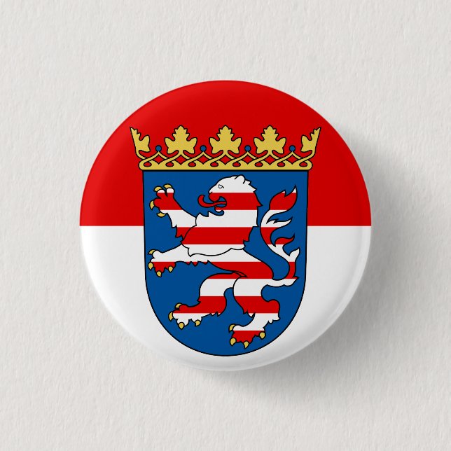 Badge Rond 2,50 Cm Drapeau de Hesse (Devant)