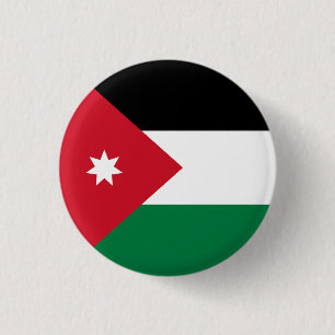 Badge Rond 2,50 Cm Drapeau de Jordanie