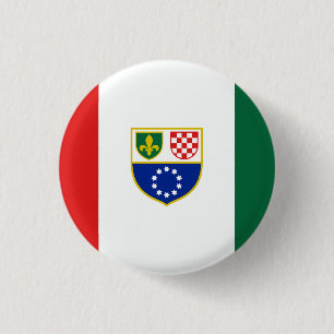 Badge Rond 2,50 Cm Drapeau de la Fédération de Bosnie-Herzégovine