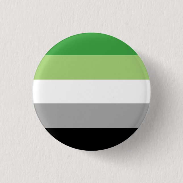 Badge Rond 2,50 Cm Drapeau de la fierté aromantique (Devant)