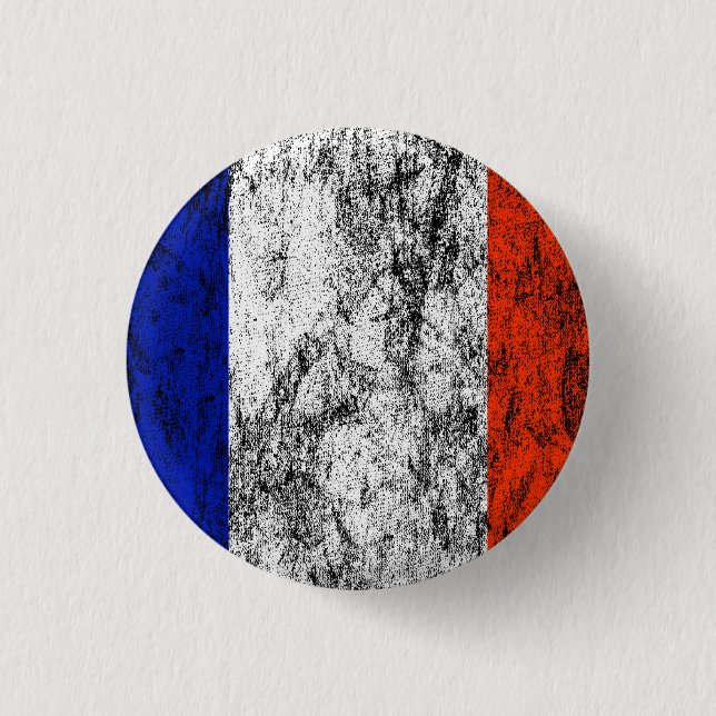 Badge Rond 2,50 Cm drapeau de la France (Devant)