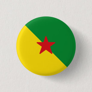 Badge Rond 2,50 Cm Drapeau de la Guyane