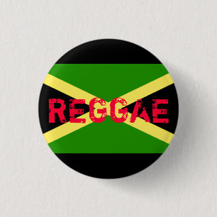 Badge Rond 2,50 Cm drapeau de la Jamaïque, REGGAE