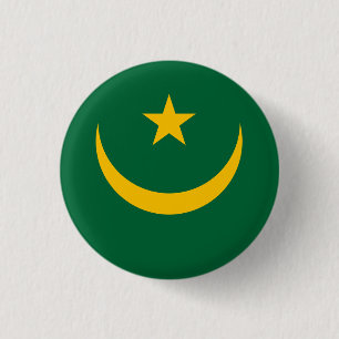 Badge Rond 2,50 Cm Drapeau de la Mauritanie