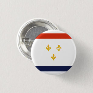 Badge Rond 2,50 Cm Drapeau de La Nouvelle-Orléans
