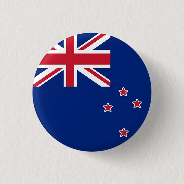 Badge Rond 2,50 Cm Drapeau de la Nouvelle-Zélande (Devant)