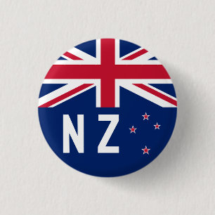 Badge Rond 2,50 Cm Drapeau de la Nouvelle-Zélande - Stylisé