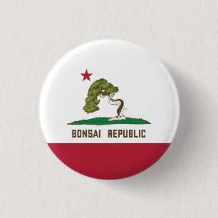 Badge Rond 2,50 Cm Drapeau de la République de Bonsai