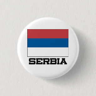 Badge Rond 2,50 Cm Drapeau de la Serbie