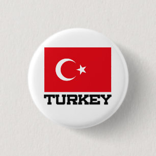 Badge Rond 2,50 Cm Drapeau de la Turquie