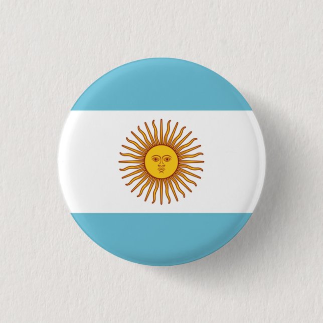 Badge Rond 2,50 Cm Drapeau de l'Argentine (Devant)
