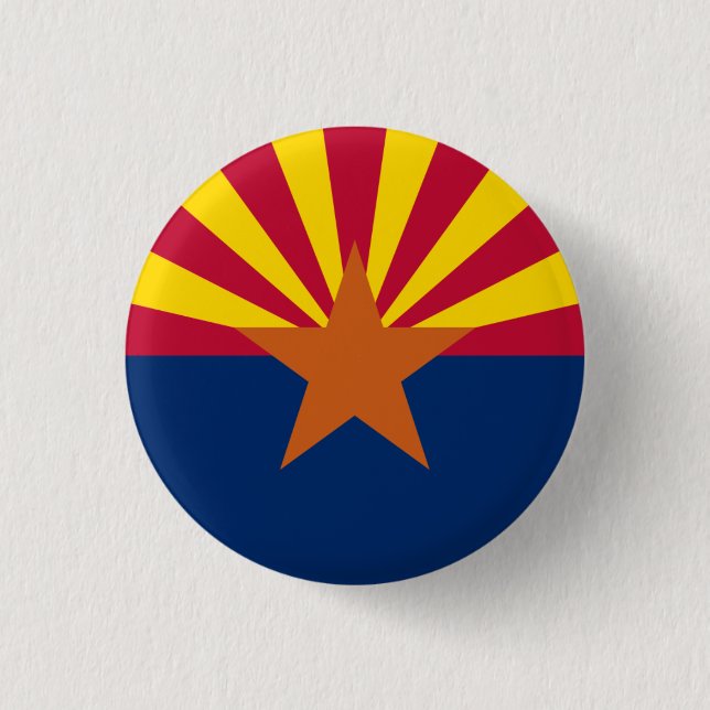 Badge Rond 2,50 Cm Drapeau de l'Arizona, Drapeau de l'Arizona (Devant)
