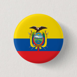 Badge Rond 2,50 Cm Drapeau de l'Équateur