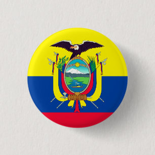 Badge Rond 2,50 Cm Drapeau de l'Équateur