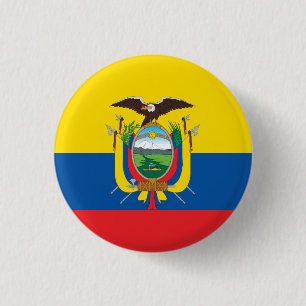 Badge Rond 2,50 Cm Drapeau de l'Équateur