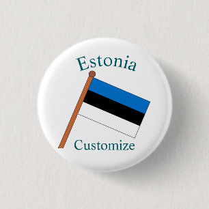 Badge Rond 2,50 Cm Drapeau de l'Estonie Thunder_Cove