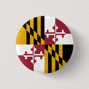 Badge Rond 2,50 Cm Drapeau de l'État du Maryland